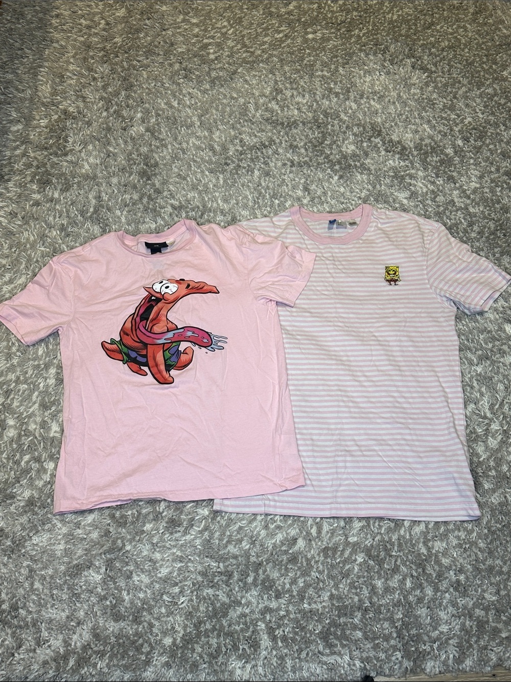 [UNISEX] H&M 2-Piece XS SpongeBob Patrick Graphic T-Shirt Bundle Cartoon Tees - Picture 9 of 9